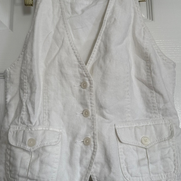 Michael Kors Cream Button-Up Vest - Picture 2 of 6